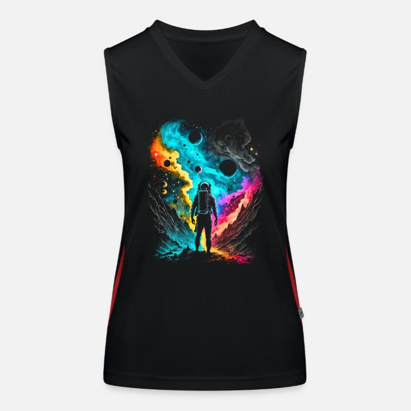 Spaceman Women's Functional Contrast Tank Top
