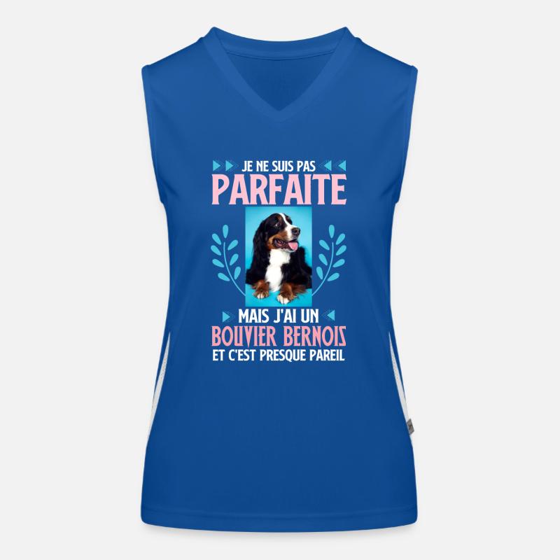 Race de chien bouvier bernois Débardeur respirant contrasté Femme