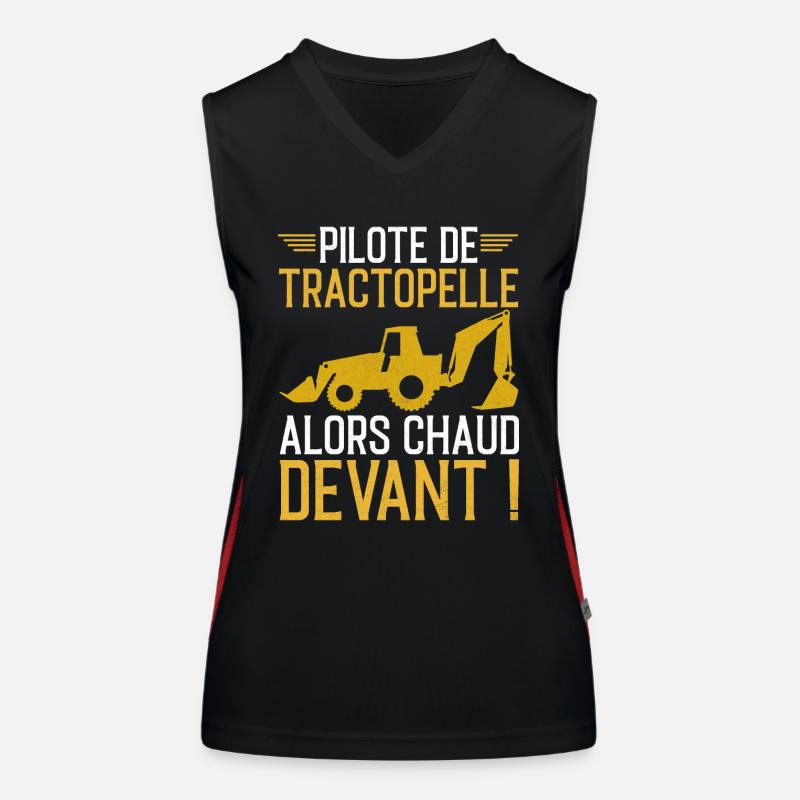 Backhoe Driver Citation Women's Functional Contrast Tank Top