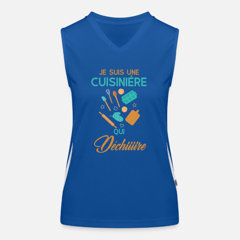 Cuisinière qui déchire Débardeur respirant contrasté Femme