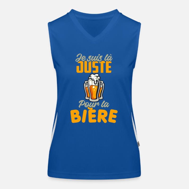 Je suis là juste pour la bière picoler 2 Débardeur respirant contrasté Femme