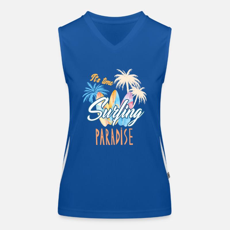 Surfing Surf Surfer Women's Functional Contrast Tank Top