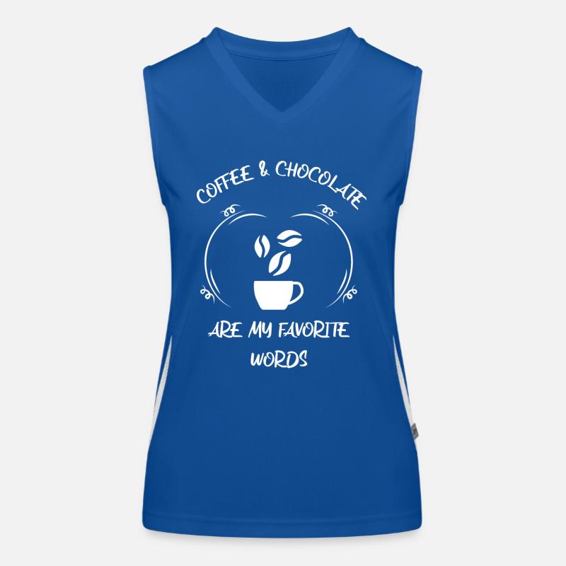 Café, expresso, café et chocolat Débardeur respirant contrasté Femme
