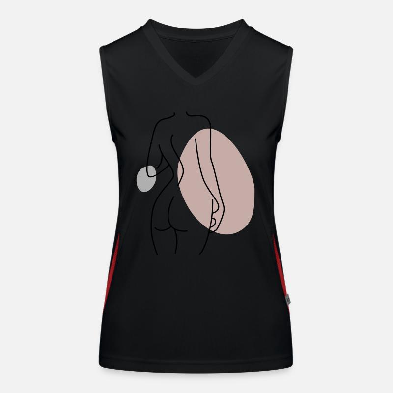 Design abstrait Retour Débardeur respirant contrasté Femme