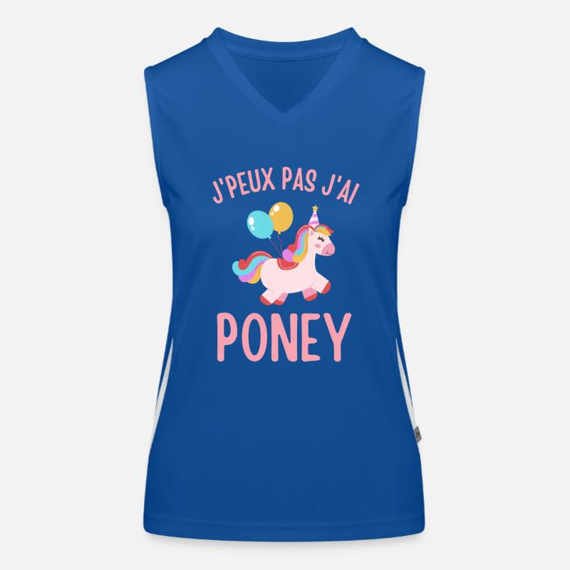 Équitation poney Débardeur respirant contrasté Femme