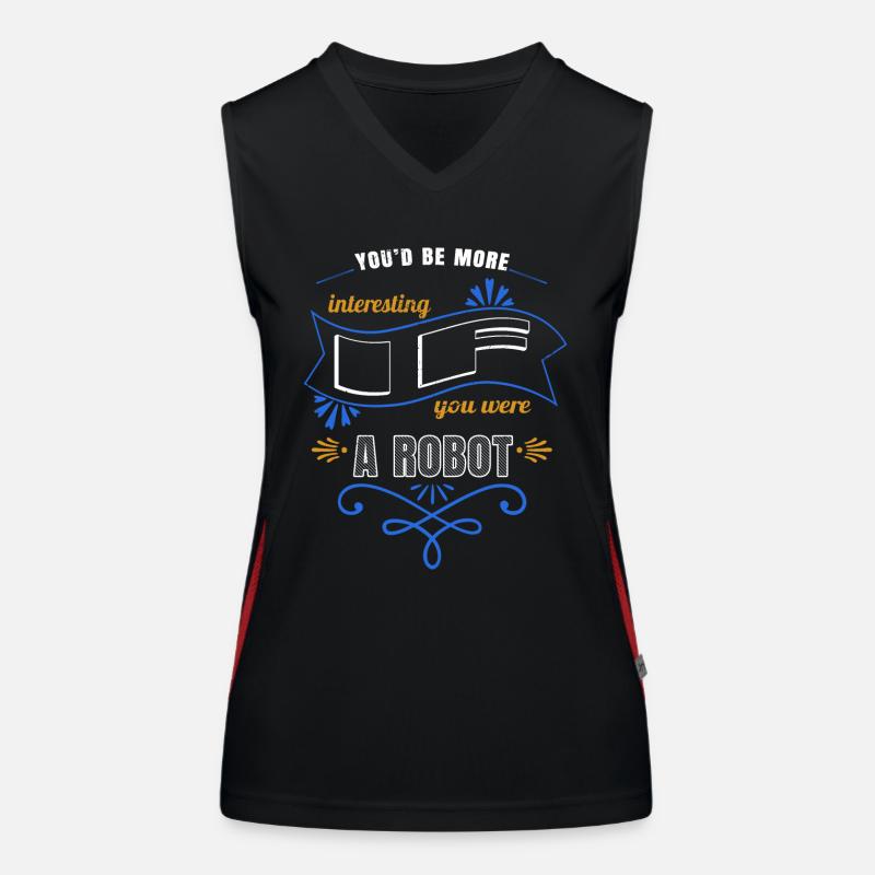Christmas Robotics Engineering Women's Functional Contrast Tank Top