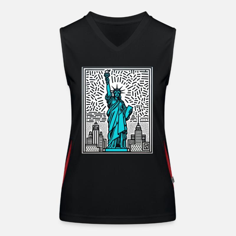 FreiheitsstatueNew York Funktionelles Kontrast-Tank Top für Frauen
