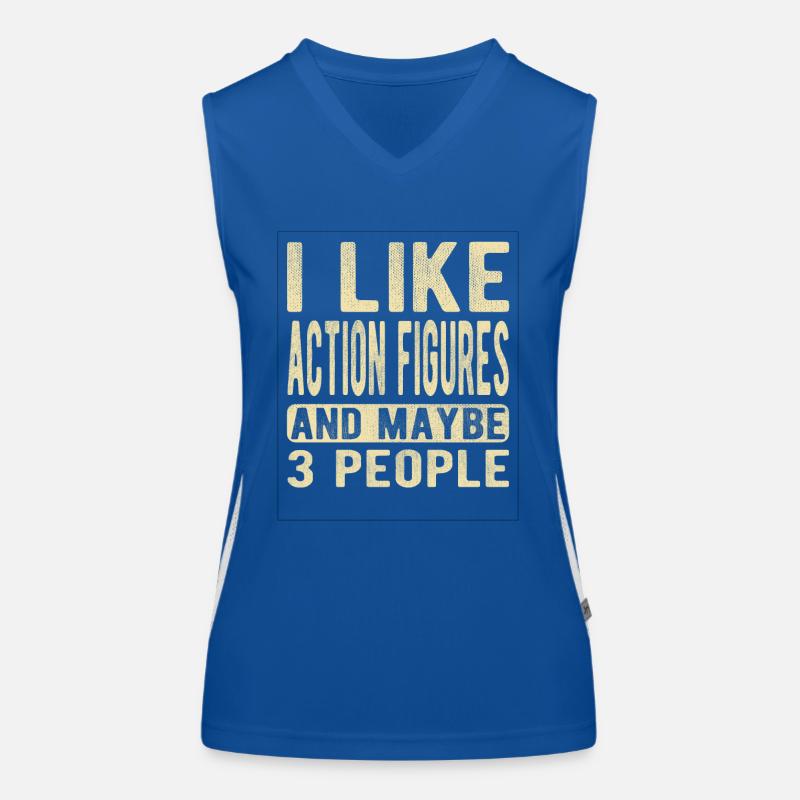 Action figures Saying Women's Functional Contrast Tank Top