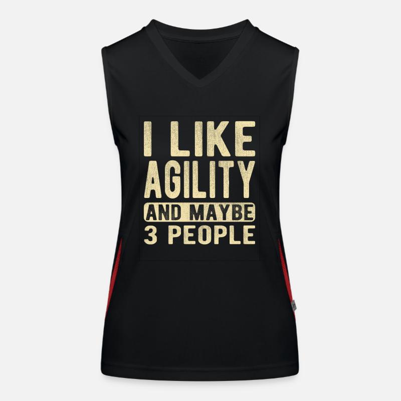 Agility-Spruch Funktionelles Kontrast-Tank Top für Frauen