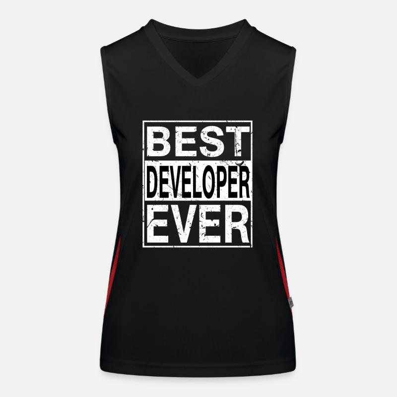 Best Developer Ever Developer Gift Women's Functional Contrast Tank Top