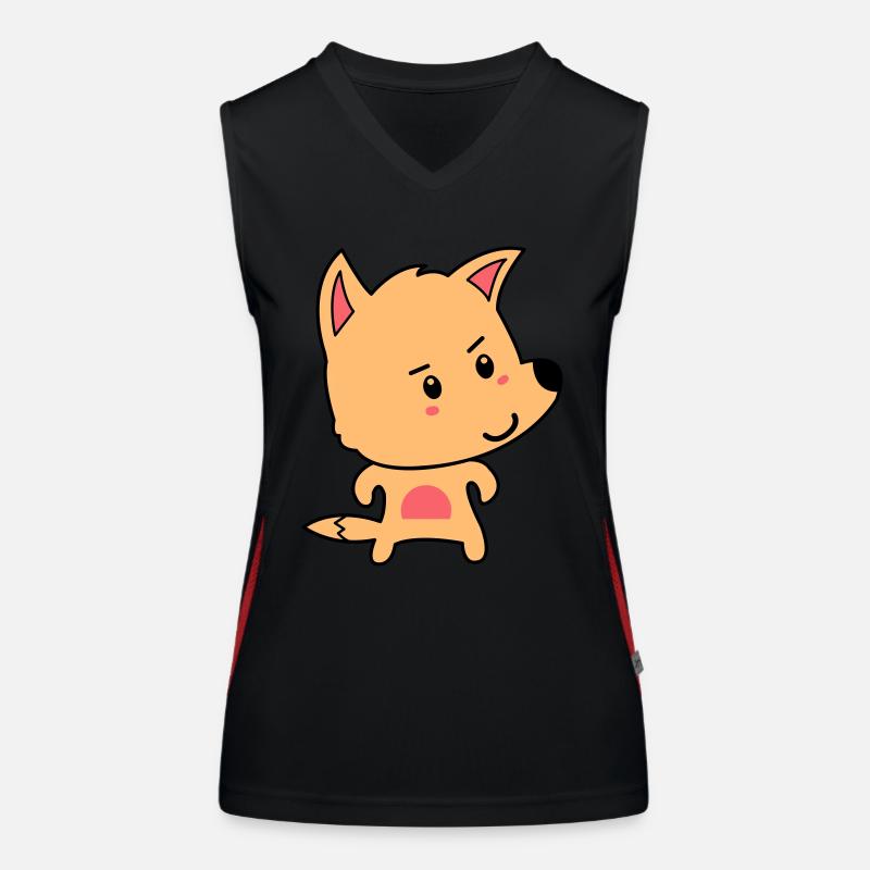 fuchs comic Funktionelles Kontrast-Tank Top für Frauen