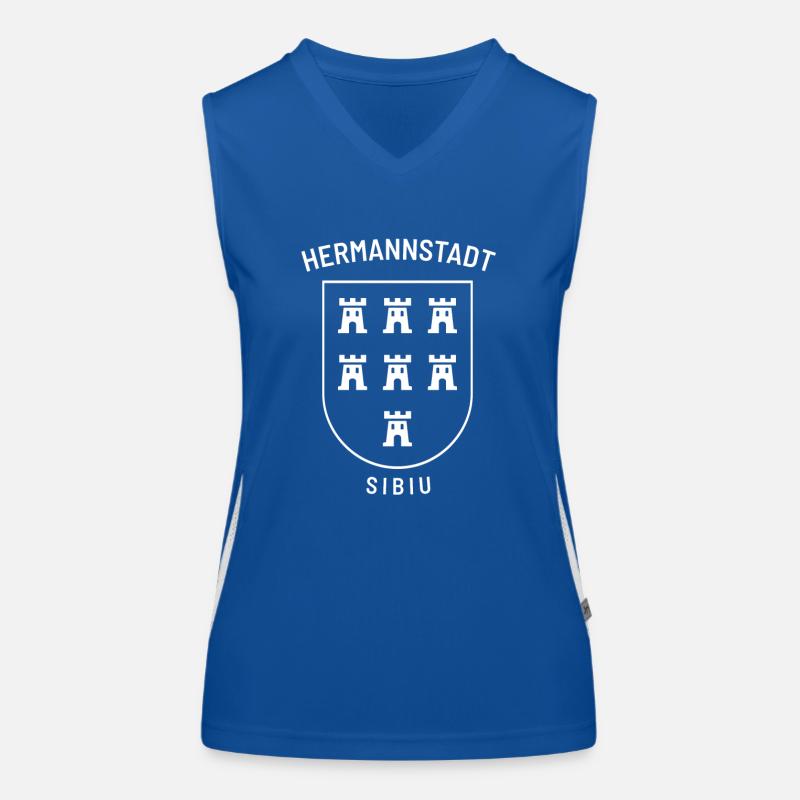 Hermannstadt Sibiu Funktionelles Kontrast-Tank Top für Frauen