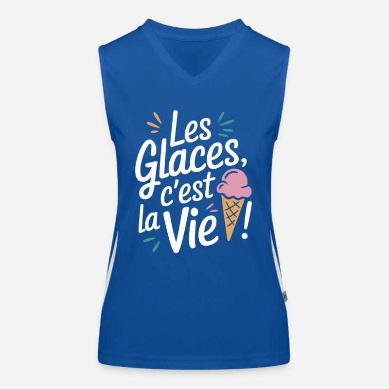 Les glaces, c'est la vie Débardeur respirant contrasté Femme