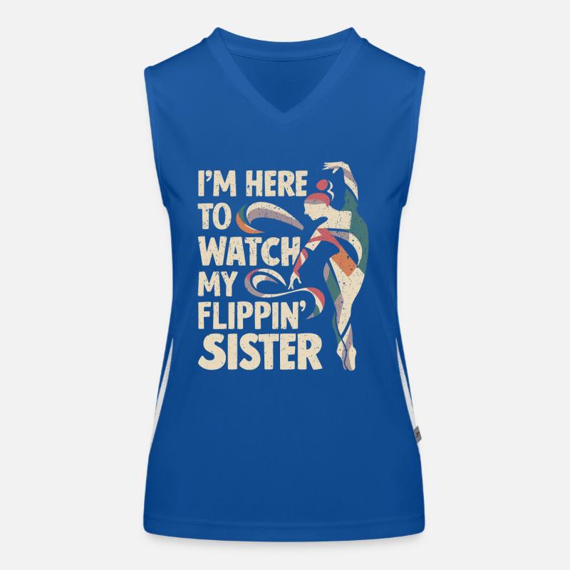 Stolzer Zuschauer – Schwester Funktionelles Kontrast-Tank Top für Frauen