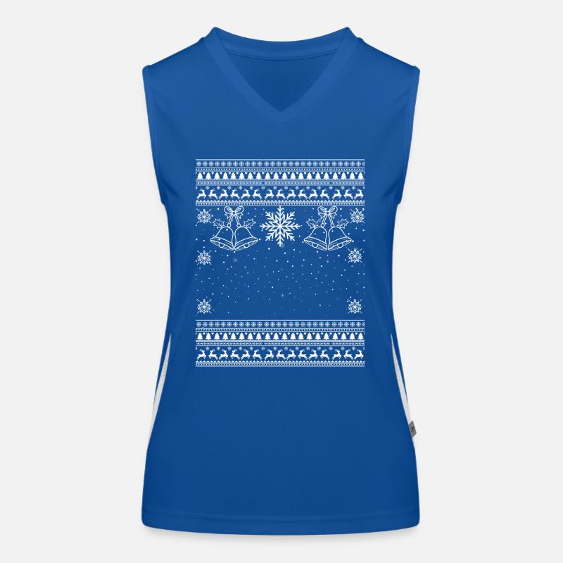 Christmas pattern to personalize Dad Mom Kids Women's Functional Contrast Tank Top