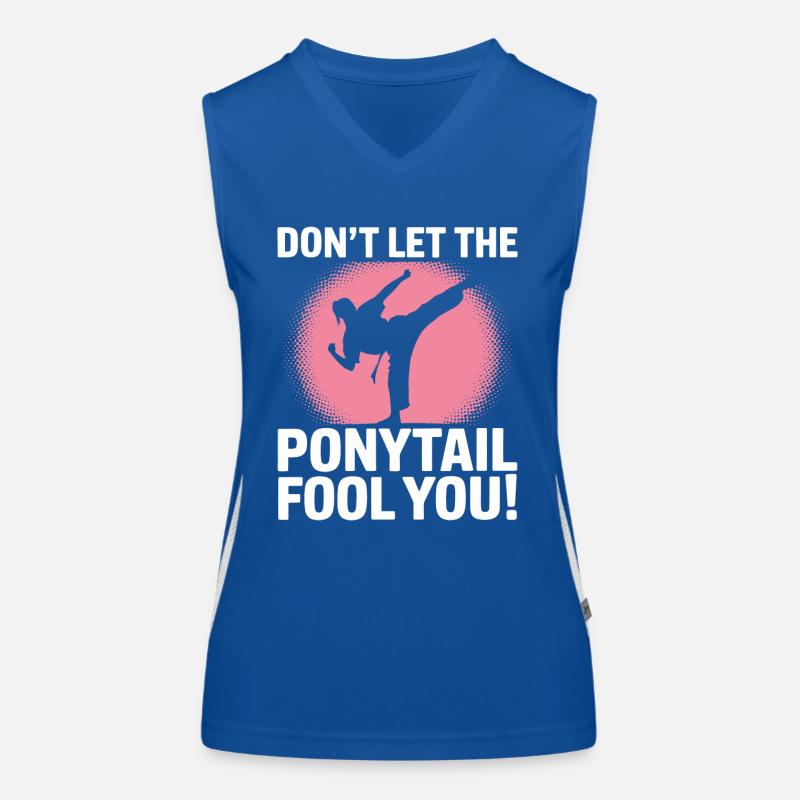 Karaté avec détermination Débardeur respirant contrasté Femme