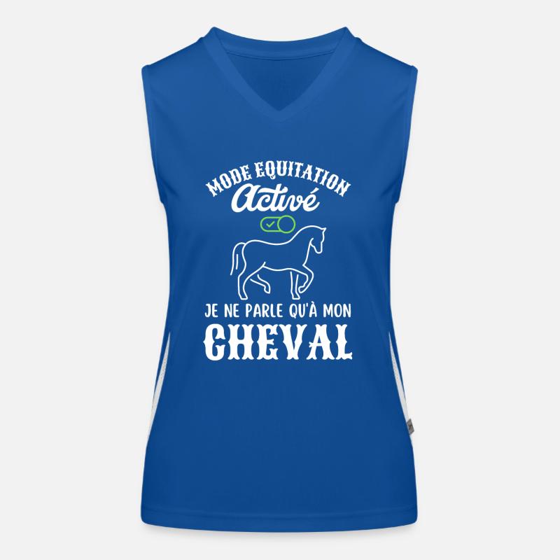 Mode équitation activée Débardeur respirant contrasté Femme
