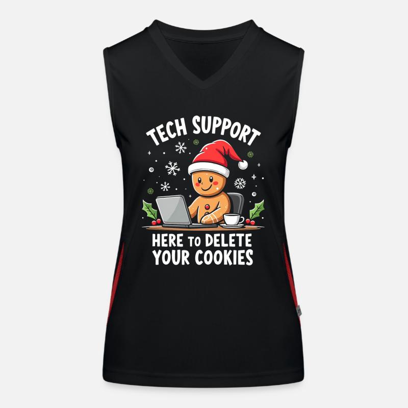Tech Support, I'm here to delete your cookies Funktionelles Kontrast-Tank Top für Frauen