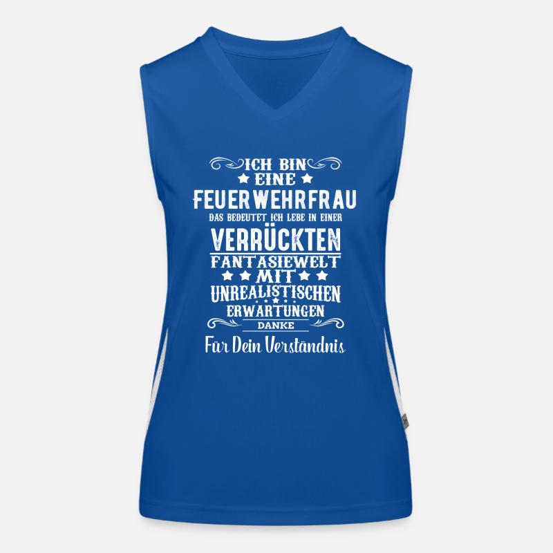ich bin eine Feuerwehrfrau Funktionelles Kontrast-Tank Top für Frauen