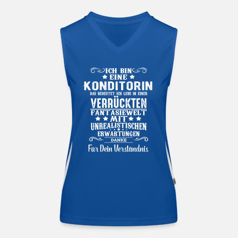 ich bin eine Konditorin Funktionelles Kontrast-Tank Top für Frauen