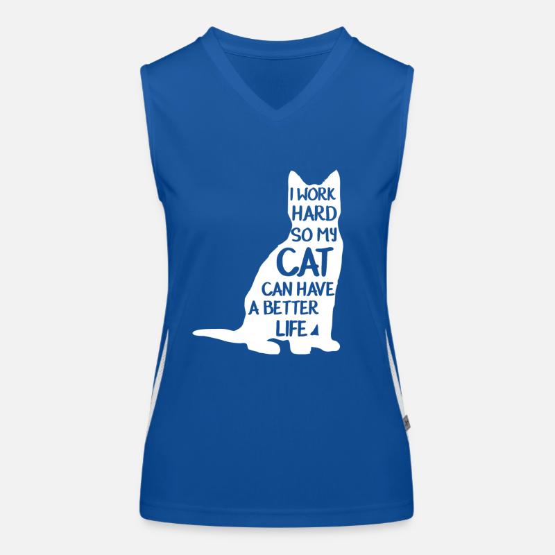 chat avec exigeant Débardeur respirant contrasté Femme