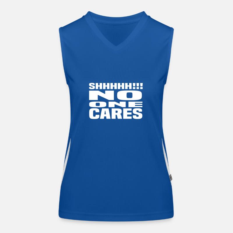 No One Cares Funktionelles Kontrast-Tank Top für Frauen