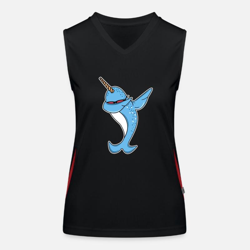 Drôle Narwhal Dab Débardeur respirant contrasté Femme
