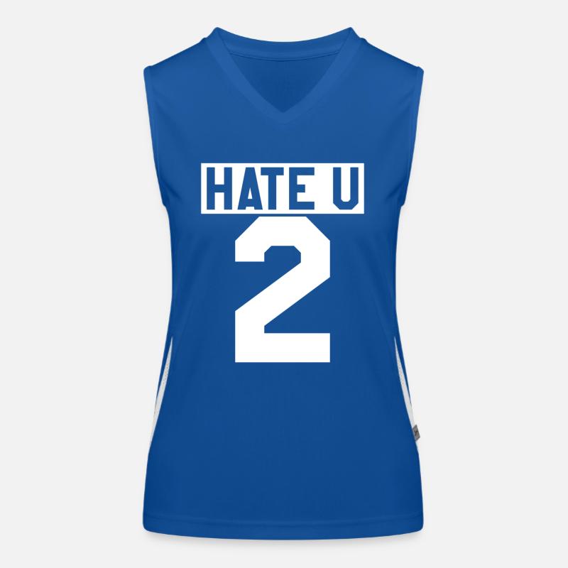 Hate U 2 Lifestyle Party Geschenk Funktionelles Kontrast-Tank Top für Frauen