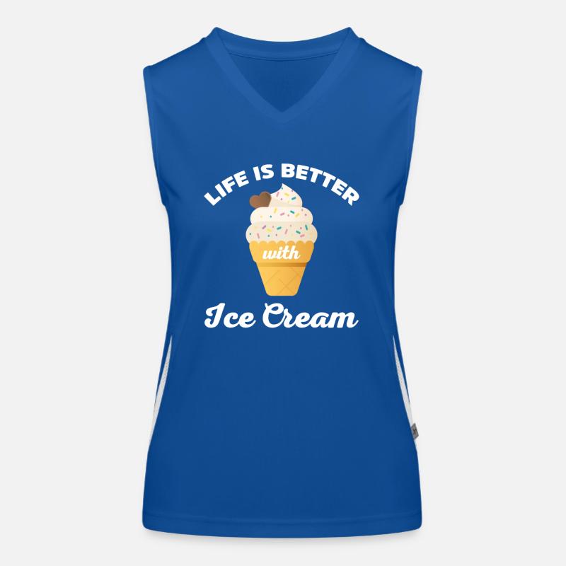 Besser mit Eis Funktionelles Kontrast-Tank Top für Frauen