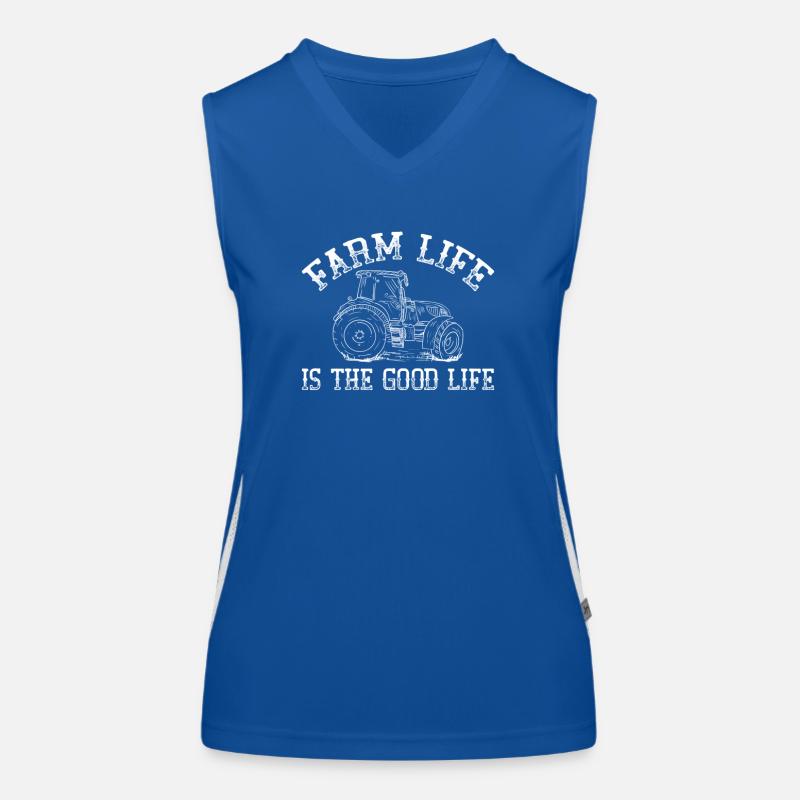 Bauernhof-Leben ist das gute Leben-Traktor-Geschenk Funktionelles Kontrast-Tank Top für Frauen