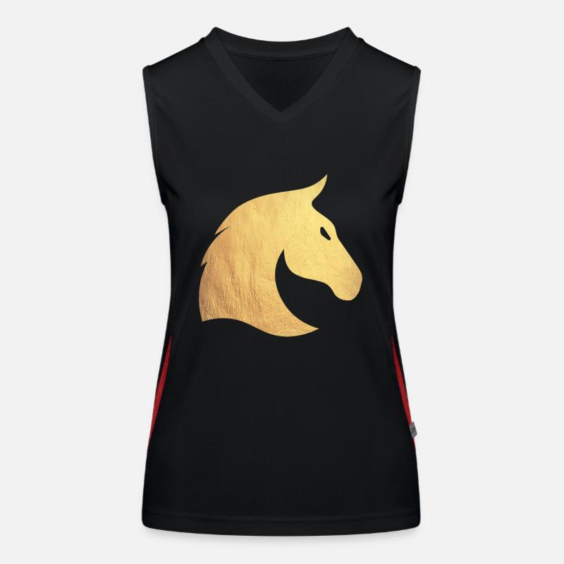 cheval d'or Débardeur respirant contrasté Femme