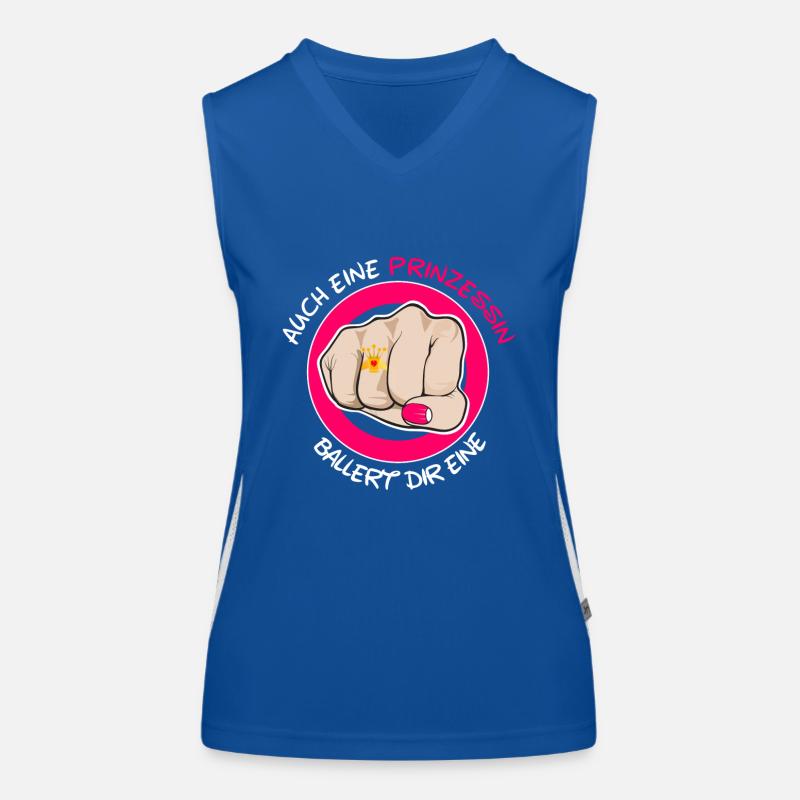 Auch eine Prinzessin ballert dir eine Funktionelles Kontrast-Tank Top für Frauen
