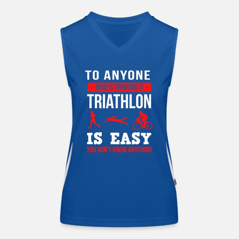 Triathlon TShirt · Triathletin · Triathlet · Sport Funktionelles Kontrast-Tank Top für Frauen