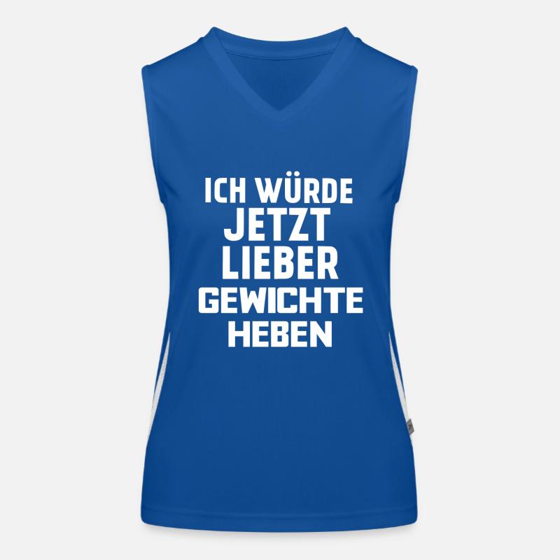 GEWICHTE HEBEN Funktionelles Kontrast-Tank Top für Frauen