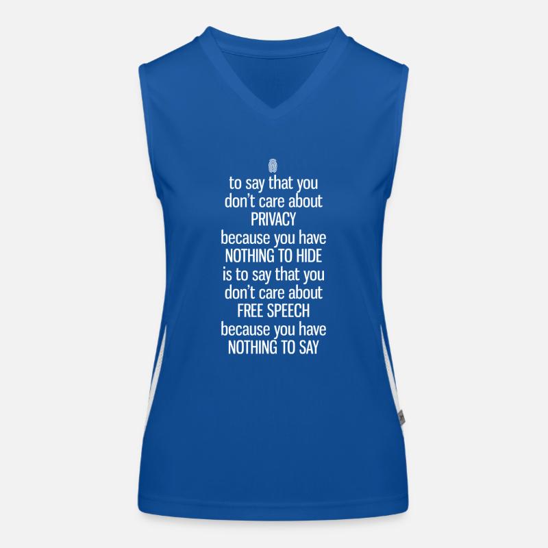 nerd spruch pc surveillance NSA computer typo motto Women's Functional Contrast Tank Top