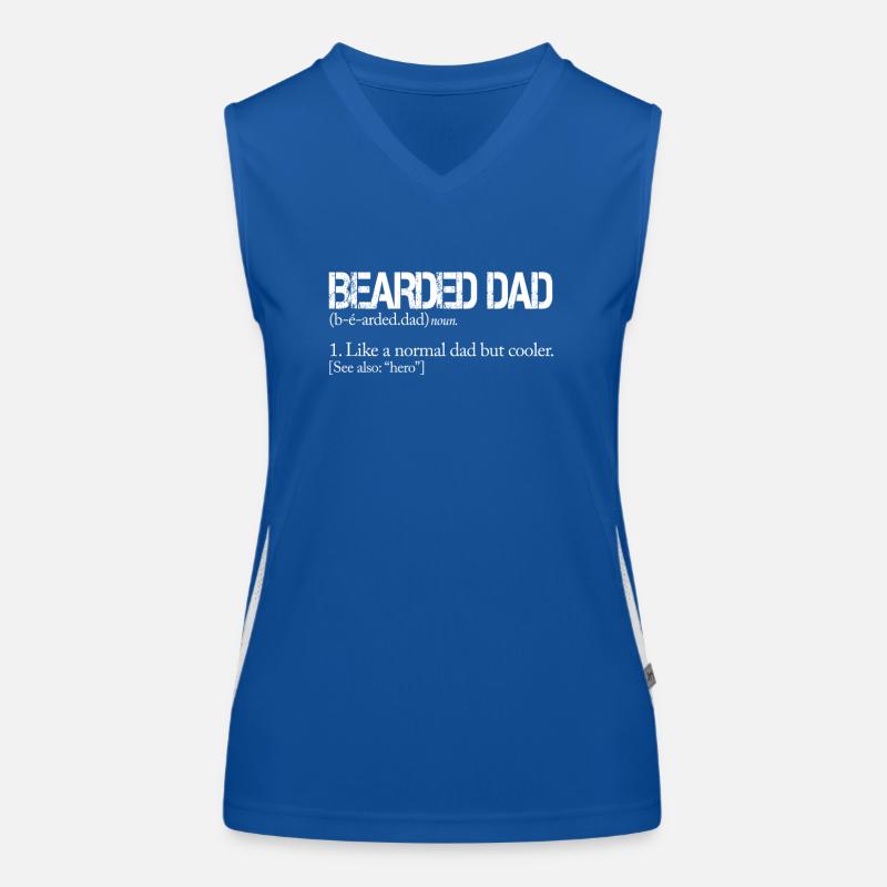 Bearded dads are cooler than regular dads Women's Functional Contrast Tank Top