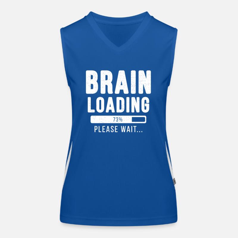 Brain loading ... Please wait! - brain shirt Women's Functional Contrast Tank Top