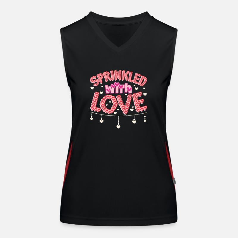 Sprinkled with love valentines gift Women's Functional Contrast Tank Top