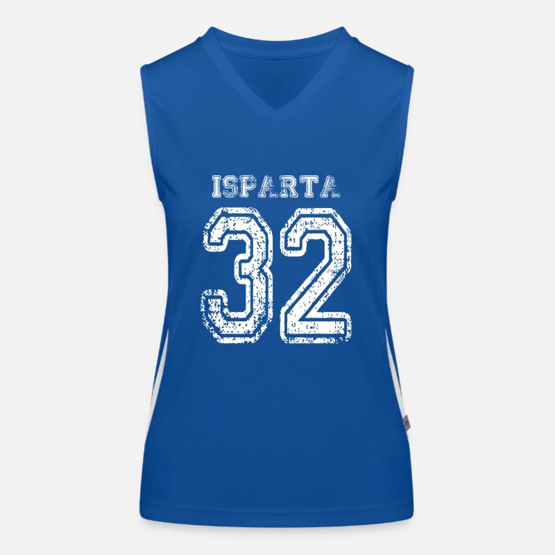 32 Isparta plaque d'immatriculation turque comme un cadeau Débardeur respirant contrasté Femme