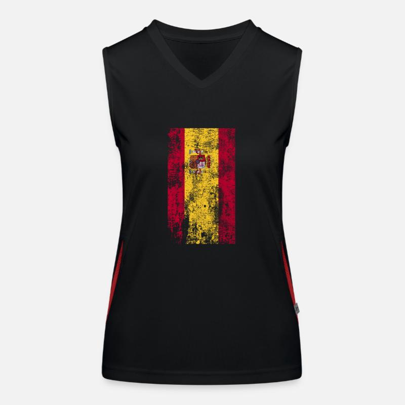 Espagne drapeau cadeau drapeau espagnol Espagne Débardeur respirant contrasté Femme