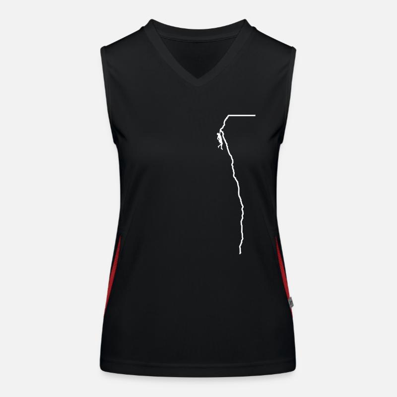 Gift climber boulderer climbing bouldering - Women's Functional Contrast Tank Top - black/red
