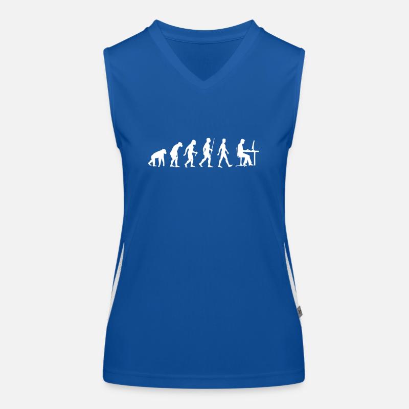 Programmierer Evolution Informatiker Entwickler Funktionelles Kontrast-Tank Top für Frauen