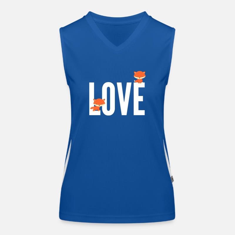 Fuchs Love Fox Funktionelles Kontrast-Tank Top für Frauen