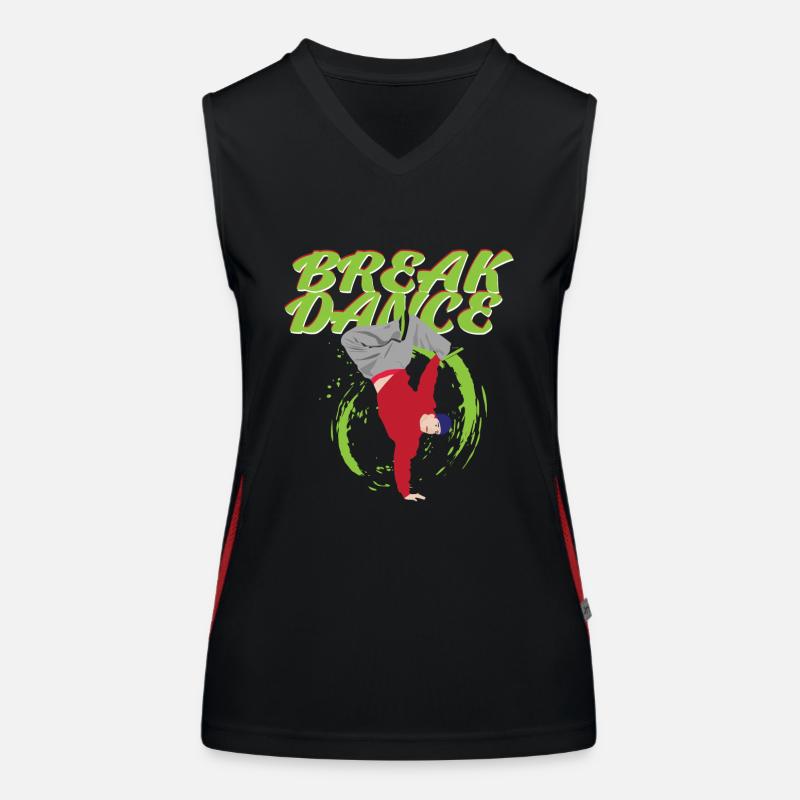 break dancing Women's Functional Contrast Tank Top