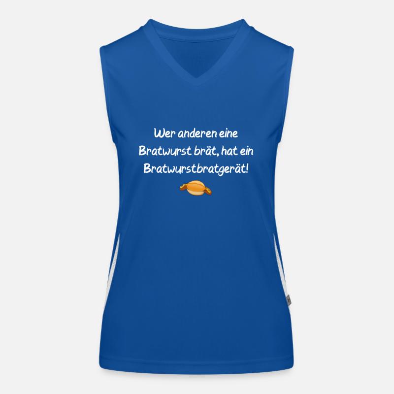 Bratwurstbratgerät Bratwurst Grillen Geschenk Funktionelles Kontrast-Tank Top für Frauen