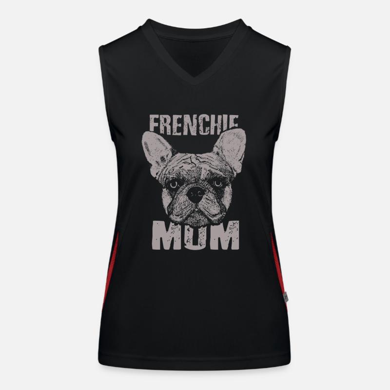 Frenchie Mom Dog Lover Gft Women's Functional Contrast Tank Top
