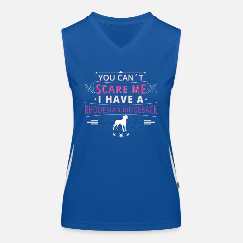 Rhodesian Ridgeback scare Women's Functional Contrast Tank Top