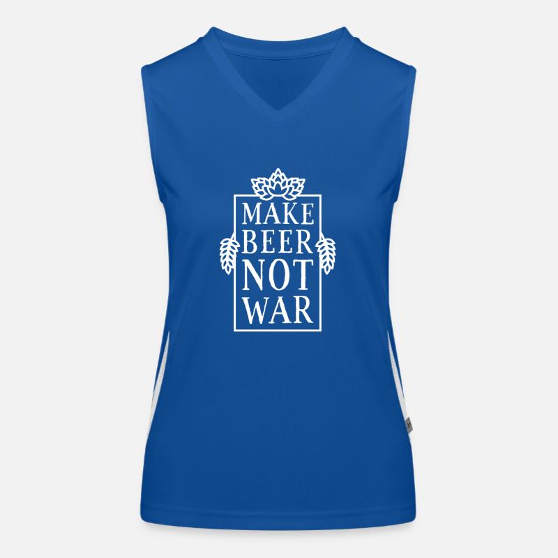Make Beer, Not War Funktionelles Kontrast-Tank Top für Frauen