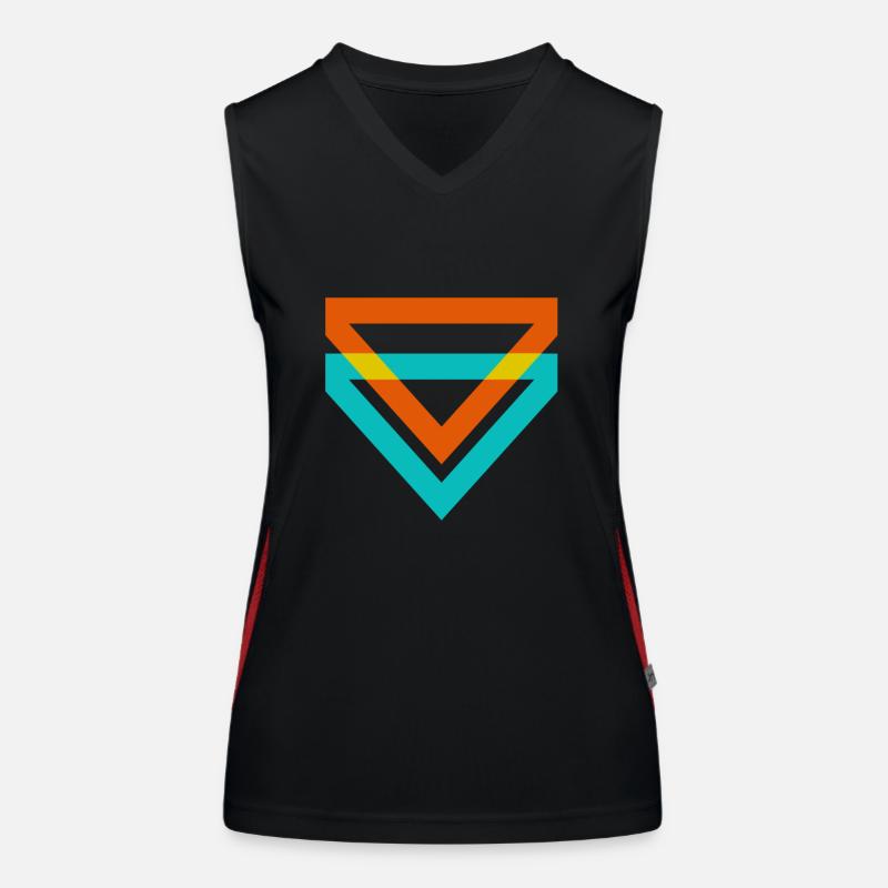 Triangular triangles are a kind of illusion Women's Functional Contrast Tank Top