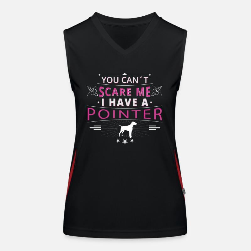 Pointer anglais Pointer peur Débardeur respirant contrasté Femme